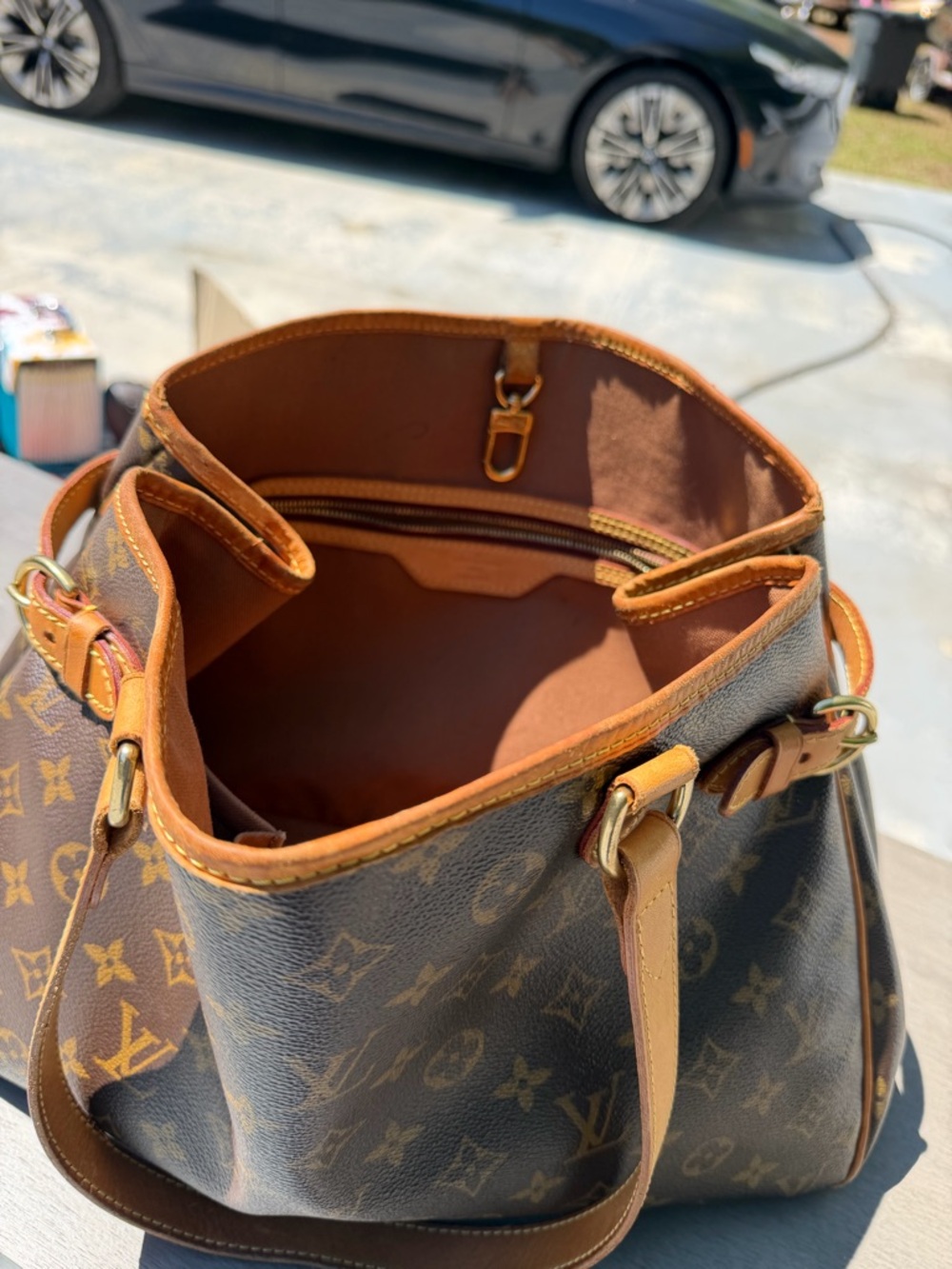 Louis Vuitton Monogram Canvas Shoulder Bag in Brown and Tan - Picture 5 of 6
